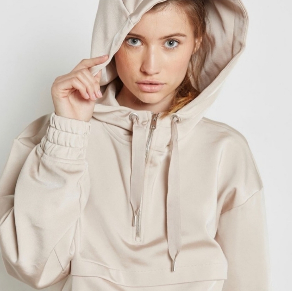 Ivy Park Rare SOLD OUT Satin Cropped Hoodie